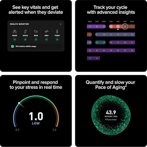 WHOOP 5.0/MG Activity Tracker - 12 Month Membership - Health and Fitness Wearable – 24/7 Activity and Sleep Tracker, Personalized Coaching, Menstrual Cycle Insights – 14+ Days Battery Life thumbnail 2