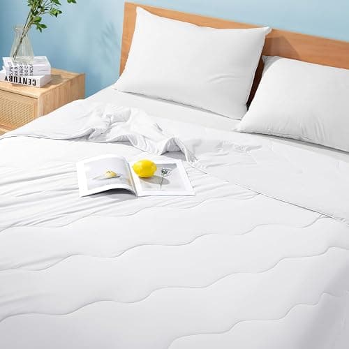 Gehtmnl Cooling Blanket for Hot Sleepers & Night Sweats – Cooling Comforter, Breathable Lightweight Double-Sided Summer Bedding, Breathable Soft All Season (Arctic White, Queen(90"x90")) thumbnail 7