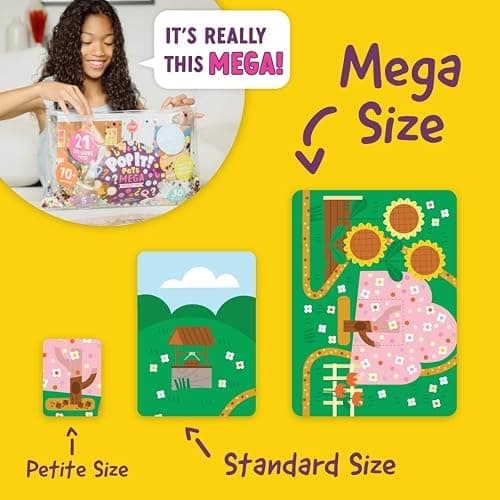 Buffalo Games Pop It Pets - Season 2 - The MEGA Pack - The Ultimate Sensory Fidget Toy - Popping Bubbles and Adorable Characters - Collector map with Cards and Stickers from Buffalo Games thumbnail 4