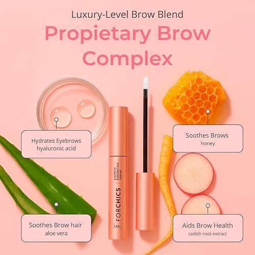 ForChics Eyebrow Growth Serum - Natural Brow Enhancer for Fuller, Thicker Brows in 2 Weeks - Vegan, Hormone-Free with Peptides and Biotin - No Prostaglandins - 3ml thumbnail 5