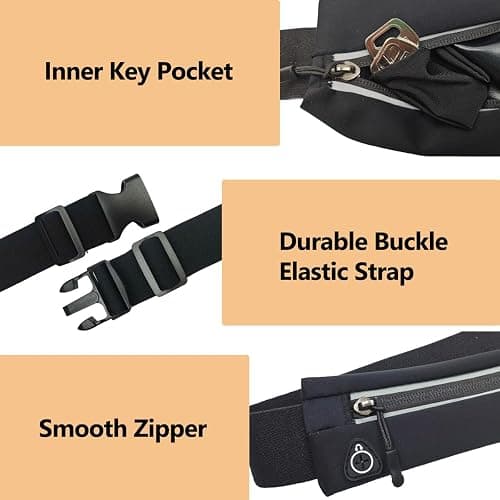 Slim Running Belt Fanny Pack for Men Women, Running Phone Holder Runners Pouch Waist Pack for Workout, Money Belt, Running Gear Accessories [Fits ALL Phones] thumbnail 5
