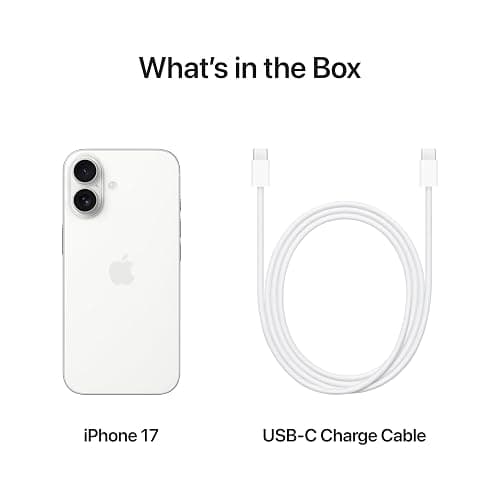 Apple iPhone 17 256 GB: 6.3-inch Display with ProMotion, A19 Chip, Center Stage Front Camera for Smarter Group Selfies, Improved Scratch Resistance, All-Day Battery Life; White thumbnail 6
