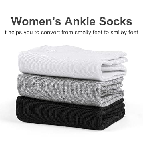 CHARKING 8 Pairs Ankle Socks for Women - Non Slip Cotton No Show Low Cut Casual Socks thumbnail 7