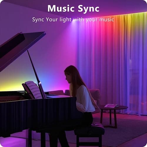 DAYBETTER LED Strip Lights 110ft, Smart Lighting Strips with App Remote Control, RGB Music Sync Color Changing Lights for Bedroom Kitchen Party Home Decor(1 Roll) thumbnail 6