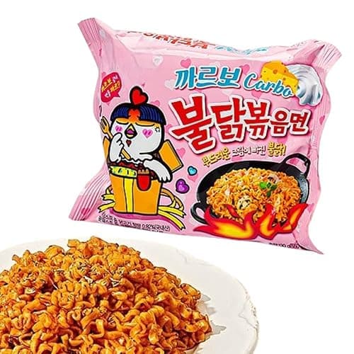 Hot Chicken Carbo Flavour Buldak Ramen Noodles Carbonara 130g Pack of 5 thumbnail 3