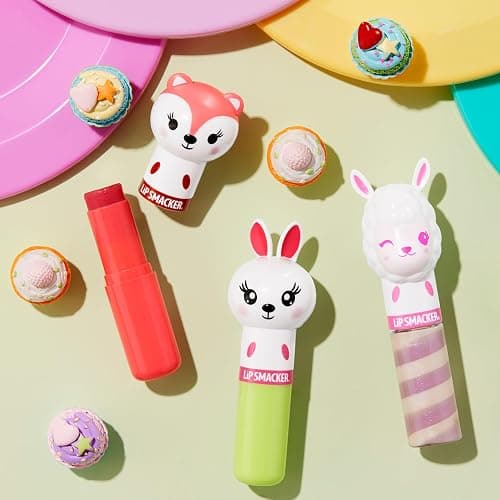 Lip Smacker Lippy Pals, Unicorn, Panda, Kitten, Lip balm for Kids - Foxy Apple, Hoppy Carrot Cake, Strawberry Llama thumbnail 7