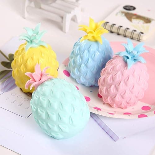 LUOZZY 4 Pcs Pineapple Squishy Toys for Stress Relief Decompression Toys | Squishy Pineapple Toy, Fruit Pineapple Stress Relief Squishy Toys thumbnail 6