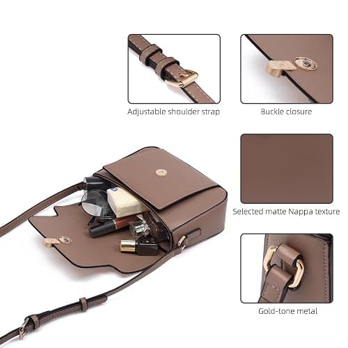 Prettyzys Crossbody Bag for Women，Trendy Small Shoulder Bag Phone Wallet Purse for Women thumbnail 5