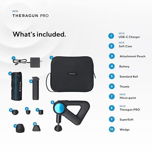 TheraGun Pro Handheld Deep Tissue Massage Gun - Bluetooth Enabled Percussion Massage Gun & Personal Massager for Pain Relief & Circulation in Neck, Back, Leg, Shoulder and Body (Black - 5th Gen) thumbnail 6