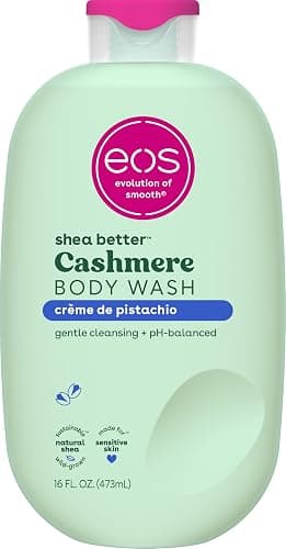 eos Cashmere Body Wash – Crème de Pistachio, Moisturizing Body Wash, Creamy Gel Formula, with Shea Butter, Glycerin, Vitamin E, pH Balanced, Sensitive Skin, Vegan, 16 fl oz - Image 1
