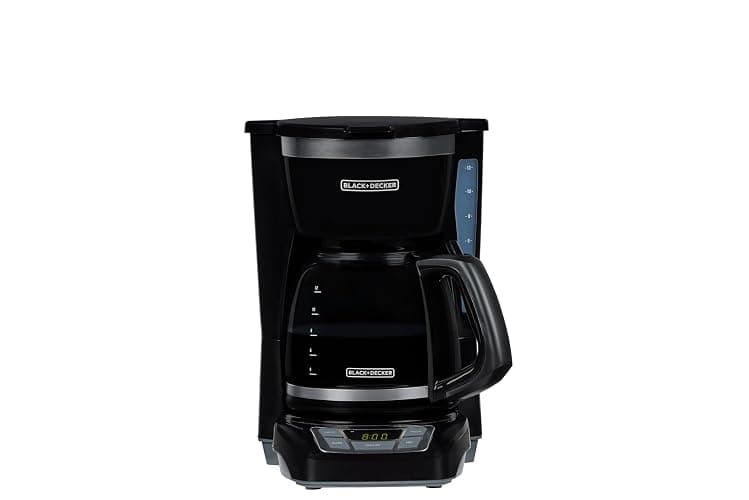 BLACK+DECKER 12-Cup Digital Coffee Maker, Programmable, Washable Basket Filter, Sneak-A-Cup, Auto Brew, Water Window, Keep Hot Plate, Black thumbnail 4
