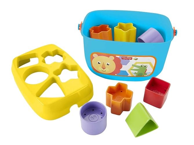 Fisher-Price Stacking Toy Baby’s First Blocks Set of 10 Shapes for Sorting Play for Infants Ages 6+ Months, FFC84 thumbnail 4