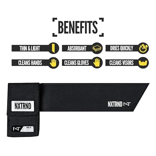 Nxtrnd Streamer Football Towel, Thin Sports Towel, Dries Hands & Football Accessories (Black) thumbnail 4