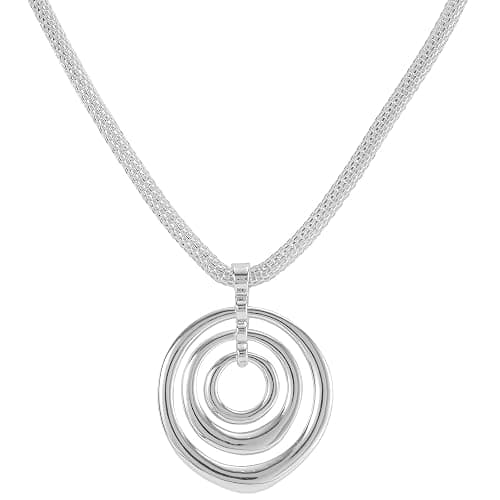 Mikovivi Chunky Necklace for Women, Sun Heart Flower Pendant Necklace Circle Summer Beach Jewelry for Birthday Holiday Party Present - Image 1