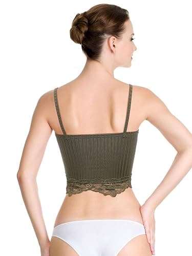 6 Pack Fairy Grunge Y2K Tops, Lace Patchwork Crop Tops Ribbed Knitted Cropped Cami Tank Top Y2K Clothing for Women Girls thumbnail 5