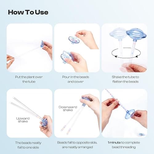 Caydo 2 Pack Bead Funnel for Clay Beads Bracelet Making, Bead Spinner Maker Kit with Graduated Scale for Polymer Clay Beads with Transparent Tube, Clip, Beading Needle thumbnail 5