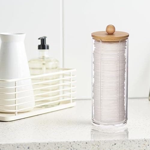 Tecbeauty Cotton Pads Holder Makeup Removers Bathroom Organizer Storage Cotton Rounds, Clear thumbnail 7
