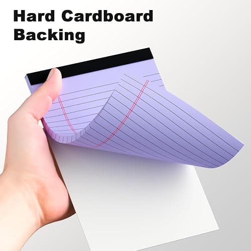 AILZFEI Pink Purple Small Legal Pad 5 x 8 College Ruled Color Legal Pads Paper Notepads 6 Pack Sturdy Back Writing Pads 5 x 8 Note Pads Perforated Narrow Ruled Pads of Paper thumbnail 7