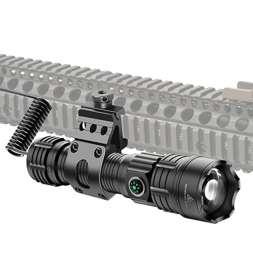haixnfire Tactical Flashlight Type-C USB Rechargeable 6000 lumens Zoomable LED Waterproof flashlights with Pressure Switch Picatinny Rial Light thumbnail 7