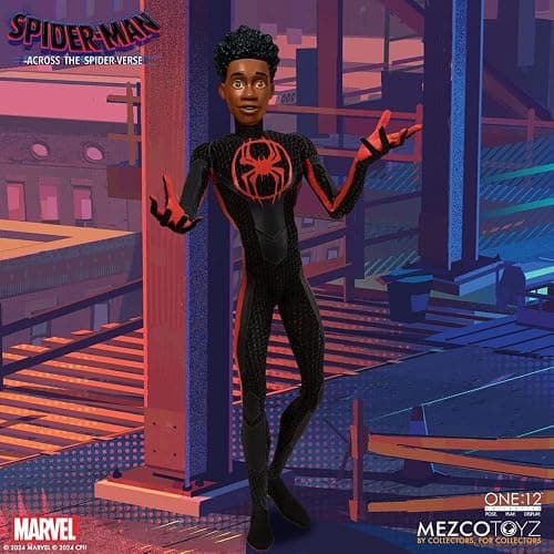 Mezco Toyz One:12 Collective Marvel Spider-Man Across the Spider-Verse Miles Morales 1/12 Scale Collectible Figure - Image 1