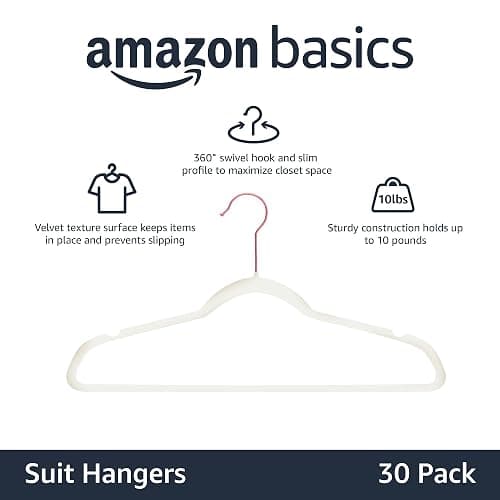 Amazon Basics Clothes Hangers-Pack of 30⭐️ thumbnail 4