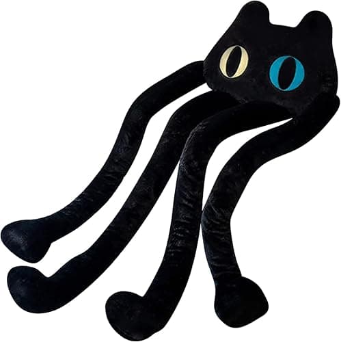 vitegaw Long Cat Plush Pillow, 39" Cute Black Cat Stuffed Animals Kawaii Soft Plushies,Big Plush Toys Gift for Girlfriend - Image 1