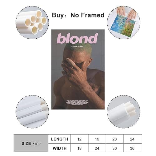 Frank Ocean Posters & Prints on Canvas Wall Art Poster for Room Decor Unframe:12x18inch(30x45cm) thumbnail 2