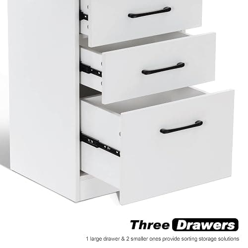 BarberPub Salon Storage Cabinet Beauty Locker Hair Dryer Holder Stylist Spa Equipment with Drawer 2035 (White) thumbnail 6