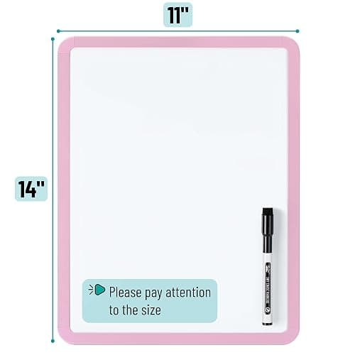 Mr. Pen- Dry Erase Board, 14” x 11” with a Black Dry Erase Marker, Small Mini White Board for Students thumbnail 3