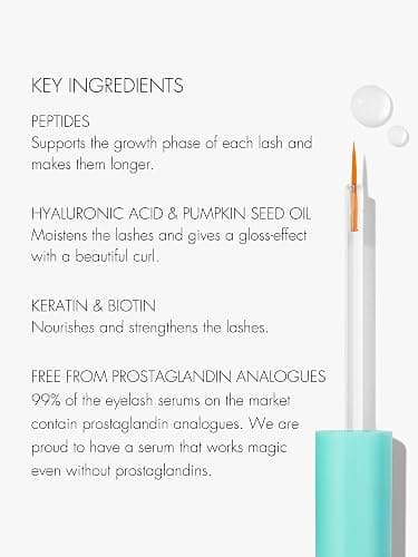 SWEED - Eyelash Growth Serum | Lengthens with Peptides, Biotin, Pumpkin Seed Oil + Keratin | Prostaglandin-Free | Vegan, Cruelty-Free, Clean Beauty (0.10 fl oz | 3 ml) thumbnail 5