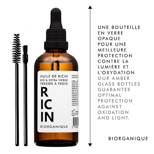 Huile de Ricin 100% Bio, Pure et Naturelle - 50 ml - Soin pour Cheveux, Cils, Ongles, Peau. thumbnail 3
