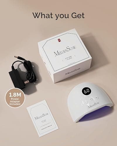 MelodySusie UV Nail Lamp, Plus30F UV Light for Gel Nails LED Nail Dryer with 3 Timer, Smart Sensor, LCD Display Fast Curing Gel Nail Polish Nail Art Tools Manicure Accessories-White - White thumbnail 7