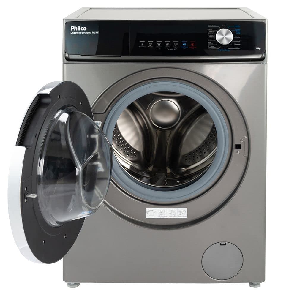Lavadora e Secadora Philco 10kg Inverter PLS11T Titanium 220V thumbnail 6