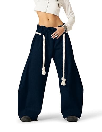Aelfric Eden Super Baggy Barrel Sweatpants Wide Leg Pants for Women Men Casual Elastic Waist Unisex Lantern Trouser Pants - Image 1