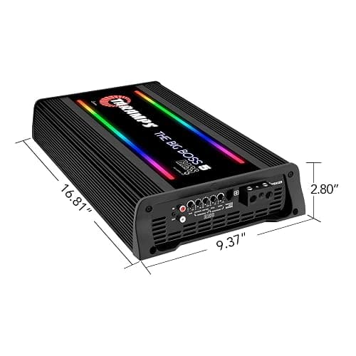 Taramps The Big Boss 5 Bass Black Monoblock RGB Effects 0.5~2 Ohms 5000 Watts Rms Multi-Impedance Digital Amplifier Car Audio System, LED Monitor Indicator, Class D, Crossover, 5k amp, Great for Subs thumbnail 9