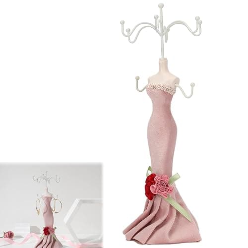 YUYTE Necklace Storage Holder Display Stand Jewelry Stand Jewelry Organizer Rack Earrings Bracelet Doll Earring Tower Holder Decor For Women thumbnail 3