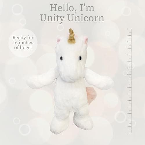 World's Softest Plush Stuffed Animal for Baby, Toddler, Kids, Adults - Adorable Toy Made from Kid-Friendly, Quality Materials - Lushee Off White Unity Unicorn, 16" thumbnail 3