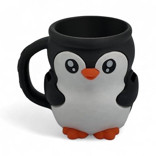 Ice Cream Pint Holder – Fits Standard Pints – Dual Spoon Sockets – Keeps Hands Warm – Fun Unique Designs with Vibrant Colors – Reusable Ice Cream Sleeve - Ramen Noodle Holder (Penguin) thumbnail 6