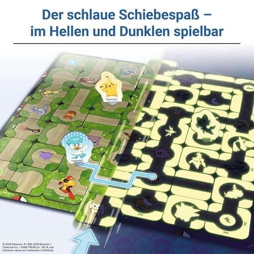 Ravensburger Pokémon Labyrinth Glow in the Dark - Sliding Fun with Your Favorite Pokémon - Playable in Light and Dark for 2-4 Players Ages 7 and Up thumbnail 5