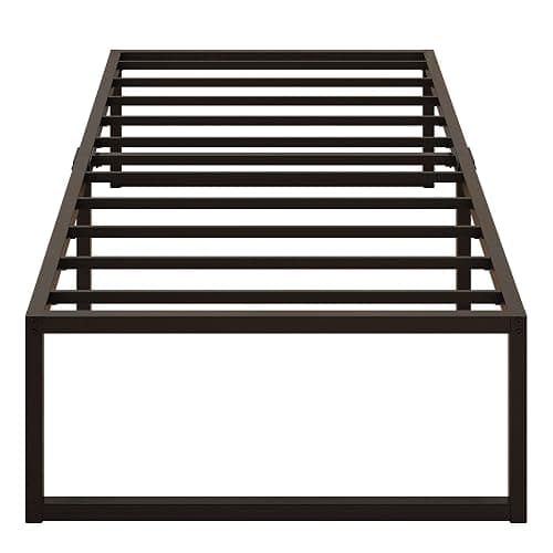 Yicensen Metallbett 90x190 cm mit Lattenrost Metall 41cm Höhe Bettrahmen Einzelbett Stabiles Leichte Montage, Schwarz thumbnail 9