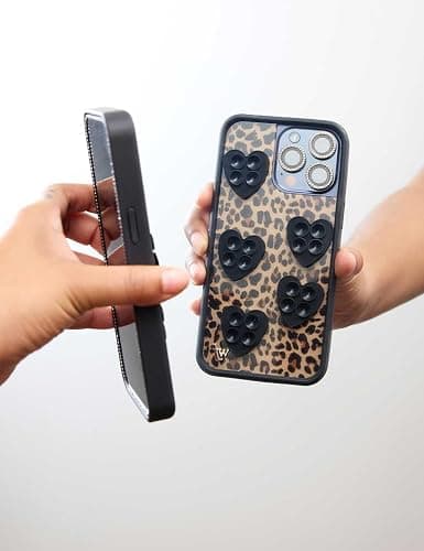 Wildflower Cases - Mini Black Heart Stickeez, Compatible with Apple iPhones | Black Trendy Cute Viral - Durable, Easy to Attach, Lightweight, Reusable, Double-Sided Suction, Women-Owned Small Business thumbnail 3