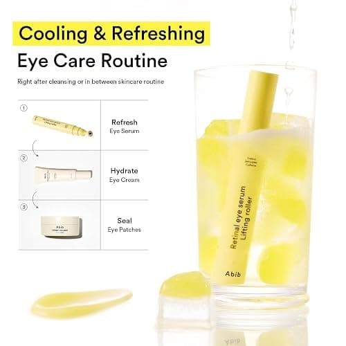 Abib Retinal Eye Serum Lifting Roller 0.5 Fl Oz,15ml | Anti-Aging Eye Applicator for Wrinkles, Puffiness, Dark Circles with Caffeine & Bakuchiol for Under Eyes | Travel Size Skincare Essential thumbnail 7