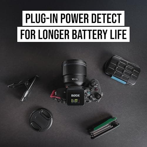 RØDE Wireless GO (Gen 3) – Kompakter kabelloser Mikrofon – Kristallklarer Klang, 32-Bit Float Aufnahme, automatische Pegelregelung, für Telefone, Kameras und Computer, Schwarz thumbnail 7