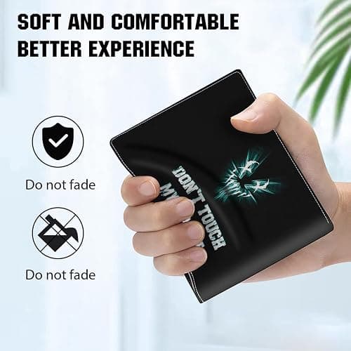 Teen Boys Cool Wallet Funny Leather Wallets Credit Id Card Cash Holder Black Rfid Blocking Zipper Cute Kawaii Aesthetic Wallets With Coin Pocket Id Window For Teen Boy Male Youth Guys Men Teenager thumbnail 5