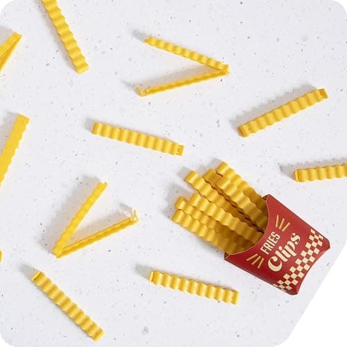 Peleg Design: 12 Cute French-Fries-Shaped Bag Clips to Seal Food Packages | Fun Magnetic Box for Easy Access | Cute Kitchen Accessories thumbnail 6