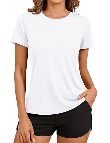 TACVASEN Women's Short Sleeve Workout Shirts UPF 50+ Sun Protection Quick Dry Athletic Tops for Running Gym Tee - Image 1