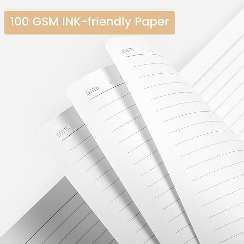 CAGIE 3 Pack Journals Notebooks for Women Men Thick Lined Journaling Notebooks A5 Leather Journals for Writing Hardcover Journal Supplies Diary, Green& Black& Blue thumbnail 7