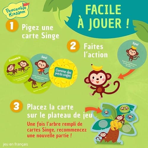 Peaceable Kingdom - Comme des Petits singes - Jeu éducatif qui fait bouger et rigoler - Éveil socio-affectif, motricité globale Coordination, notions spatiales, jeu de rôle - 14597683 thumbnail 4