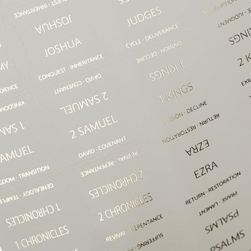 UPAFEXXI-Laminated Bible Tabs with Book Summaries(Gold Foil Embossed Lettering), Bible Tabs for Women and Men, Reposition Large Print Stickers, Easy to Read, 80Chapters Labels for Easy Navigation thumbnail 7