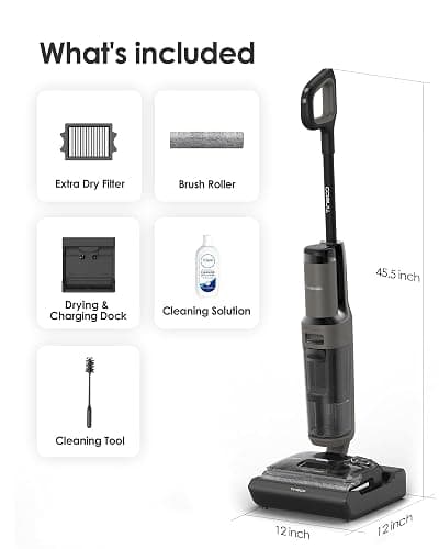 Tineco Floor ONE i6 Stretch Wet Dry Vacuum Cleaner, Vacuum & Mop All in One, 20kpa Powerful Suction, Up to 40 Minutes Runtime, 180° Lay-Flat, Anti-Tangle Design, Full-Path Self-Cleaning&185℉ Flashdry thumbnail 2